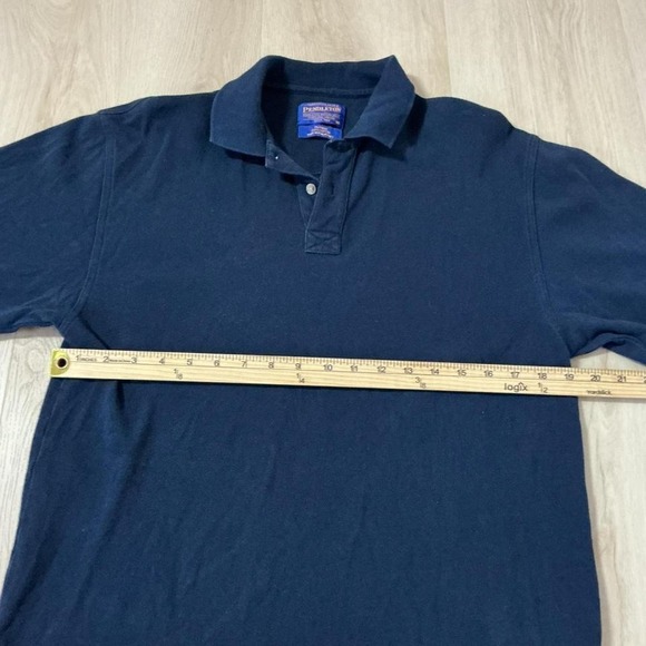 Pendleton Men's Navy Blue 100% Cotton Short Sleeve Polo Shirt Preppy - Picture 3 of 6